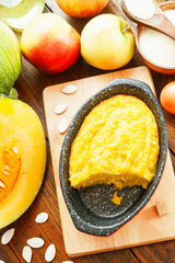 Pumpkin casserole with apple