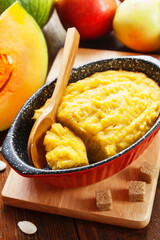 Pumpkin casserole with apple