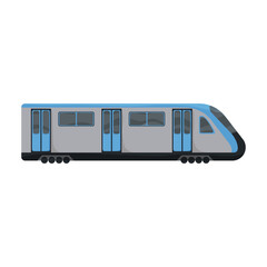 Naklejka premium Subway train cartoon vector icon.Cartoon vector illustration cargo. Isolated illustration of subway train icon on white background.