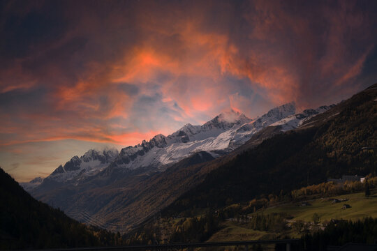 Beautiful Autumn Sky, Airolo, Switzerland, 2020