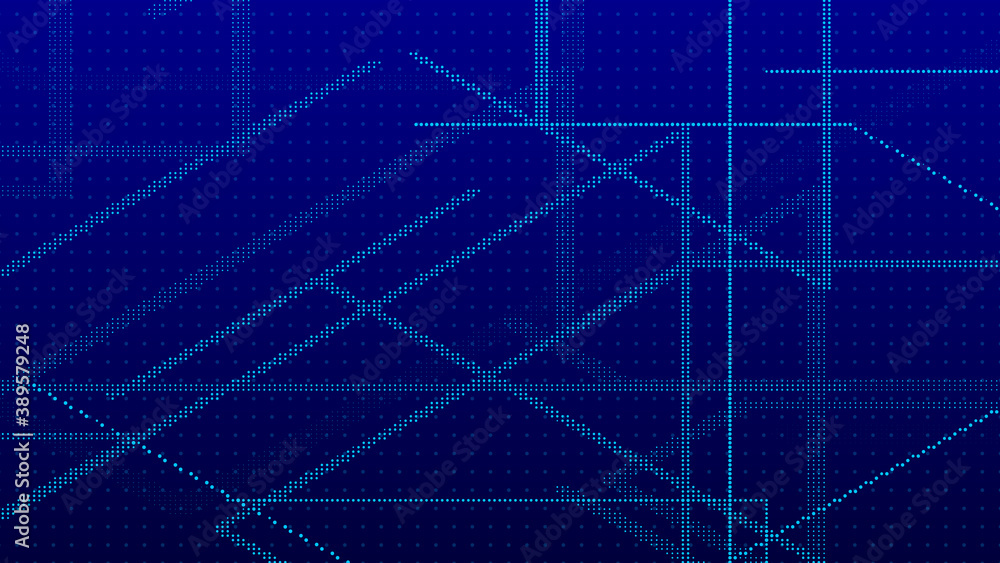 Poster cybernetic futuristic background. matrix. big data. abstract perspective illustration. 3d rendering.