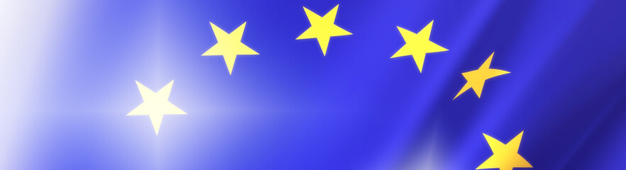Flagge der Europäischen Union EU als Panorama