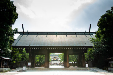 靖国神社　寺社仏閣　鳥居　寺社仏閣　九段下