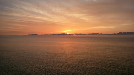 sunset over the sea