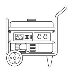 Generator vector icon.Outline vector icon isolated on white background generator.