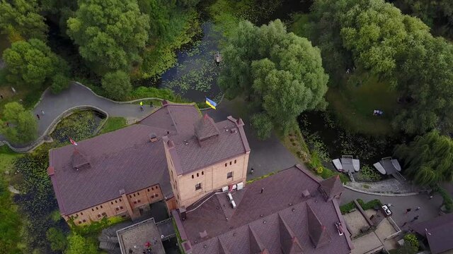Aerial view of Historical and cultural complex Radomyshl Castle