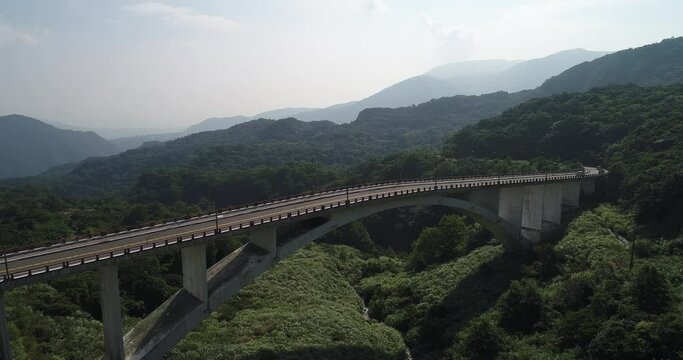 August 12, 2017, Yangmingshan National Park Xiaoyoukeng Bridge, Taiwan