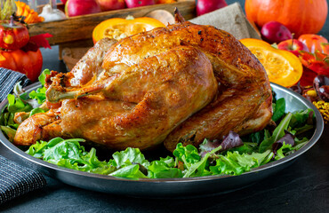 Thankgiving oven baked roast whole Turkey