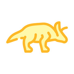 arrhinoceratops dinosaur color icon vector illustration sign