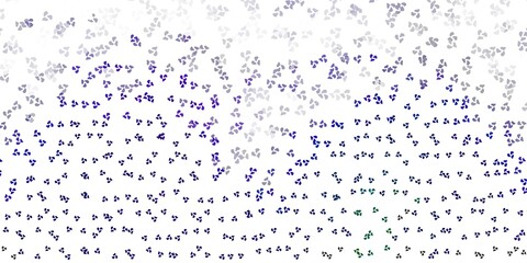 Light pink, green vector background with random forms.