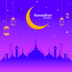 Obraz na płótnie Canvas Ramadhan in the Night