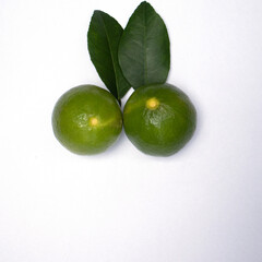 lime on a white
