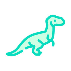 velociraptor dinosaur color icon vector illustration sign
