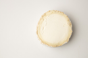 goat cheese on white background