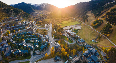 Aerial View Village Tarter Andorra