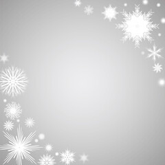 Fototapeta na wymiar gray background, pattern, white snowflake