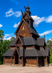 Fototapeta na wymiar Norwegian stave church