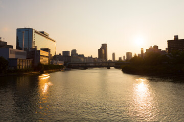 Obraz premium 天満橋夕景