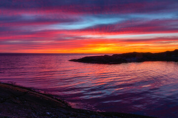 Obraz premium Beautiful sunset sea sky