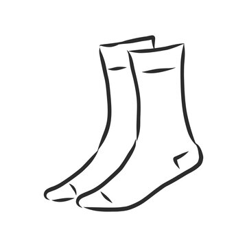 Socks sketch icon for web, mobile and infographics. Hand drawn Socks icon. Socks vector icon. socks vector sketch illustration. socks vector sketch illustration