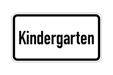 Kindergarten road sign