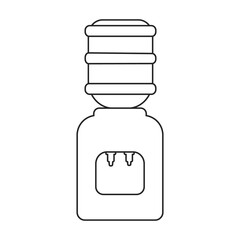 Water cooler vector icon.Outline vector icon isolated on white background water cooler.