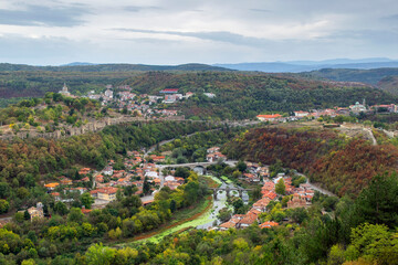 Naklejka premium Aerial panoramic view of Veliko Tarnovo, Bulgaria