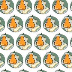 Seamless vector background. Pear.