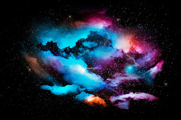 Obraz na płótnie Canvas Colorful abstract universe textured background