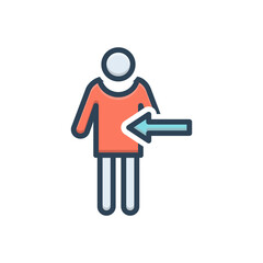 Color illustration icon for internal