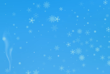 Winter christmas background. Snow sky