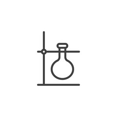 Laboratory glassware line icon. linear style sign for mobile concept and web design. Lab test, experiment outline vector icon. Symbol, logo illustration. Vector graphics
