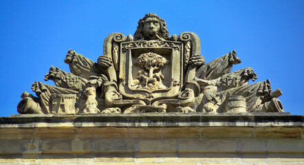 Fototapeta premium Traditional roof relief on a house in Lisbon - Portugal