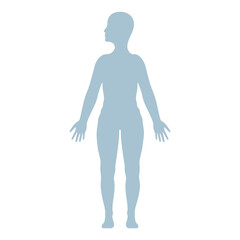 The female human body. Healthcare infographic elements. Vector illustration isolated on white background.