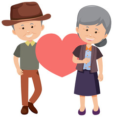 Old person cartoon character