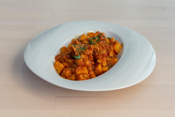Ropa vieja de pulpo
