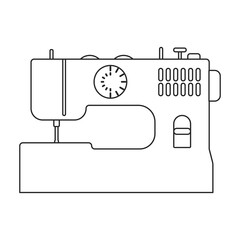 Sewing machine vector icon.Outline vector icon isolated on white background sewing machine.
