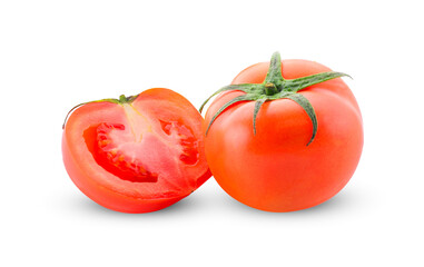 Tomatoes on a white background