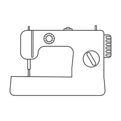 Sewing machine vector icon.Outline vector icon isolated on white background sewing machine.
