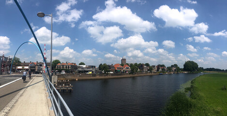 Dalfsen and a bridge over the river Vecht