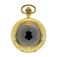Fototapeta na wymiar Pocket watch isolated on a white background. Design element with clipping path