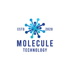 Fototapeta na wymiar Molecule Technology Logo design Vector