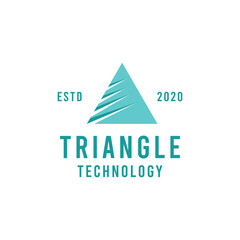 Triangle Technology Logo design Vector