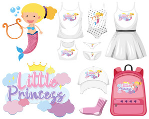 Mermaid theme outfit mock up