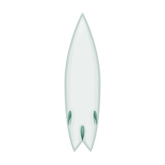 Surfboard cartoon vector icon.Cartoon vector illustration surf Isolated illustration of surfboard icon on white background.