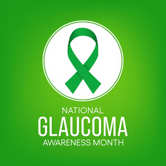 Vector illustration on the theme of National Glaucoma awareness month observed each year during January, an important time to spread the word about this sight-stealing disease.