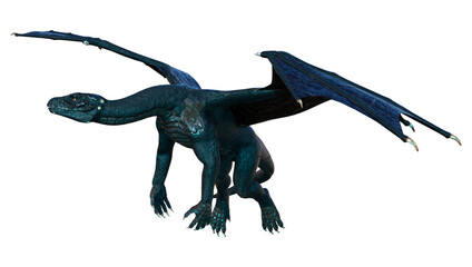 Obraz premium 3D Rendering Fairy Tale Dragon on White