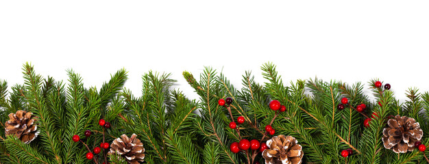 Christmas card frame decor on white