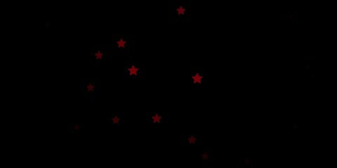 Fototapeta na wymiar Dark Red vector template with neon stars.