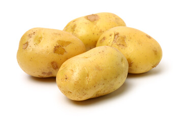 potatoes isolated on white background
